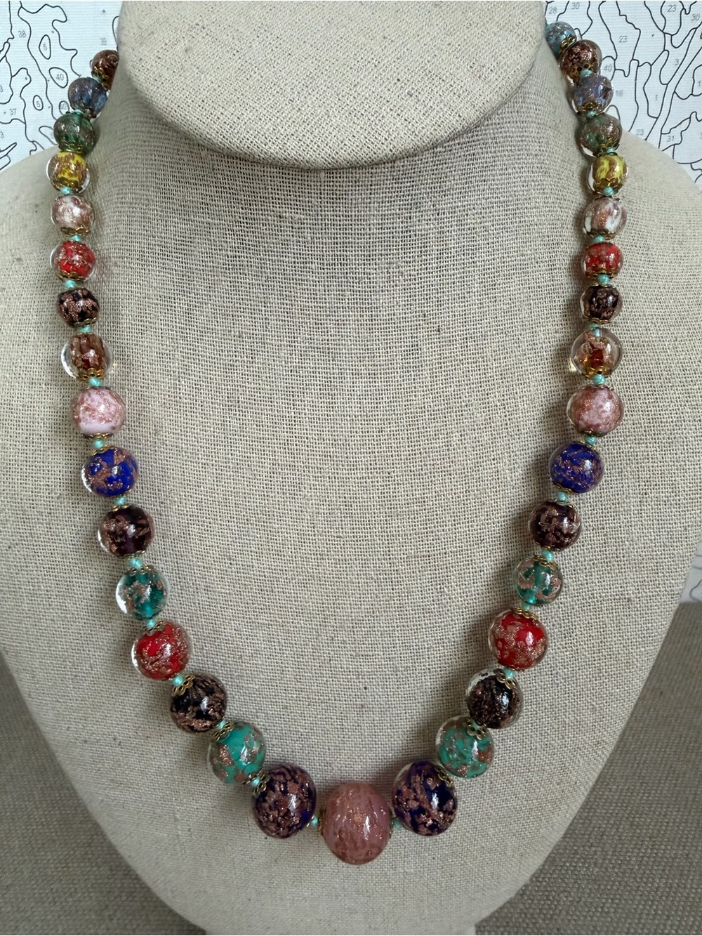 Murano Glass Beads Necklace